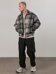 Religion Grey Check Bomber Jacket - Image 5 of 5