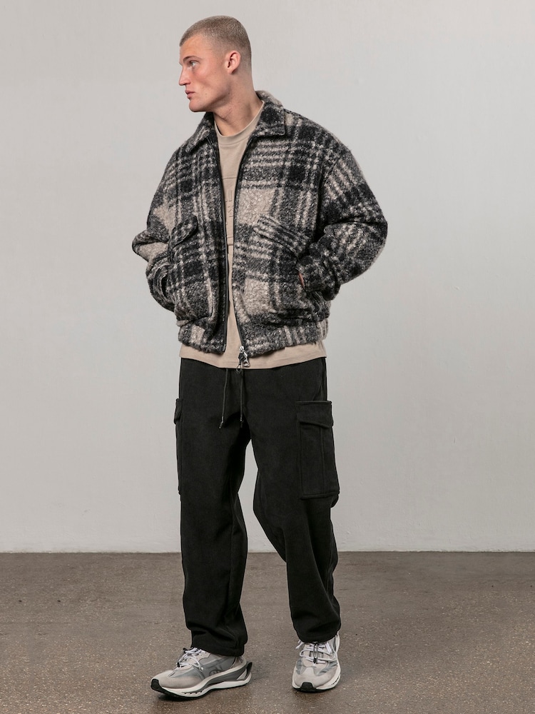 Religion Grey Check Bomber Jacket - Image 5 of 5