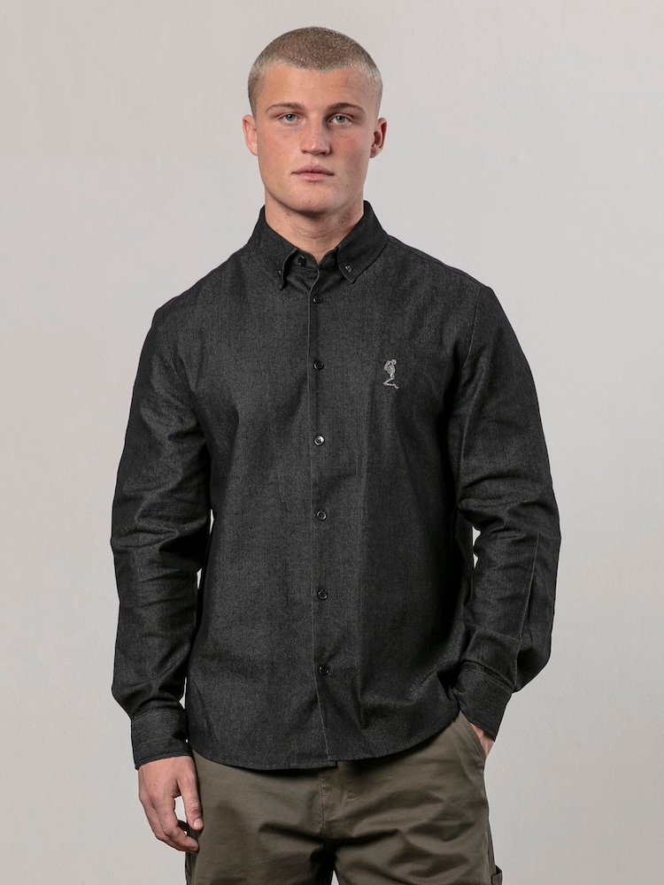 Religion Grey Chambray Button Down Shirt - Image 1 of 4