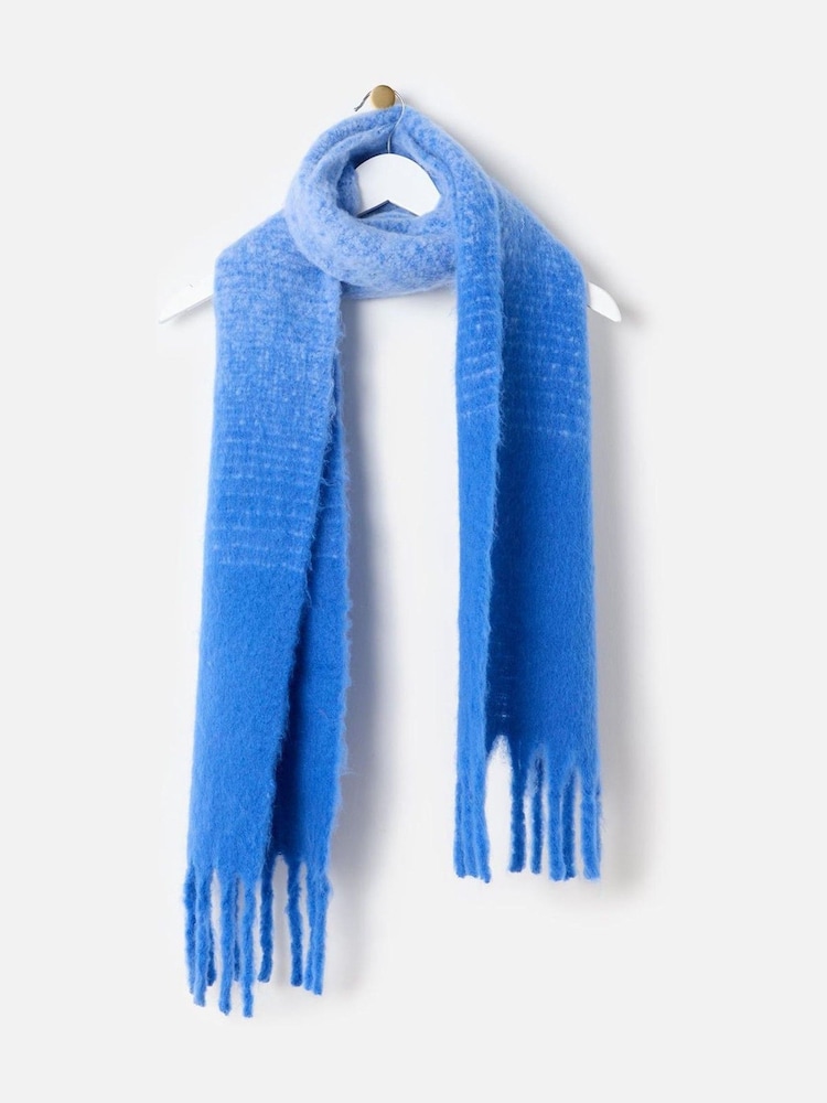 Oliver Bonas Blue Cobalt Ombre Heavyweight Scarf - Image 2 of 2 Oliver Bonas Blue Cobalt Ombre Heavyweight Scarf - Image 2 of 2