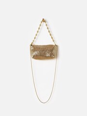 Oliver Bonas Gold Alexis Chainmail Cross-Body Bag - Image 4 of 6