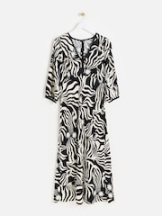 Oliver Bonas Black Night Sky Midi Dress - Image 1 of 6