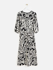 Oliver Bonas Black Night Sky Midi Dress - Image 2 of 6
