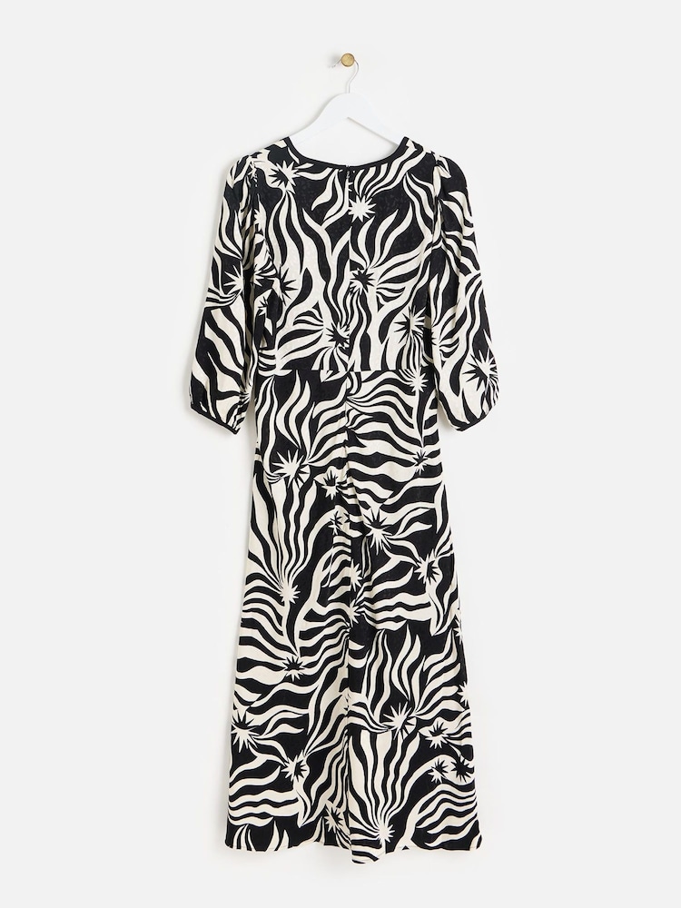 Oliver Bonas Black Night Sky Midi Dress - Image 2 of 6 Oliver Bonas Black Night Sky Midi Dress - Image 2 of 6