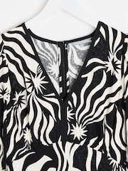 Oliver Bonas Black Night Sky Midi Dress - Image 3 of 6