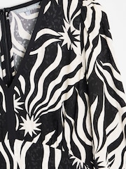 Oliver Bonas Black Night Sky Midi Dress - Image 4 of 6