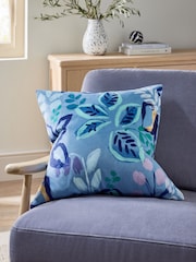 Abstract Floral Printed Cushion - Image 1 of 5