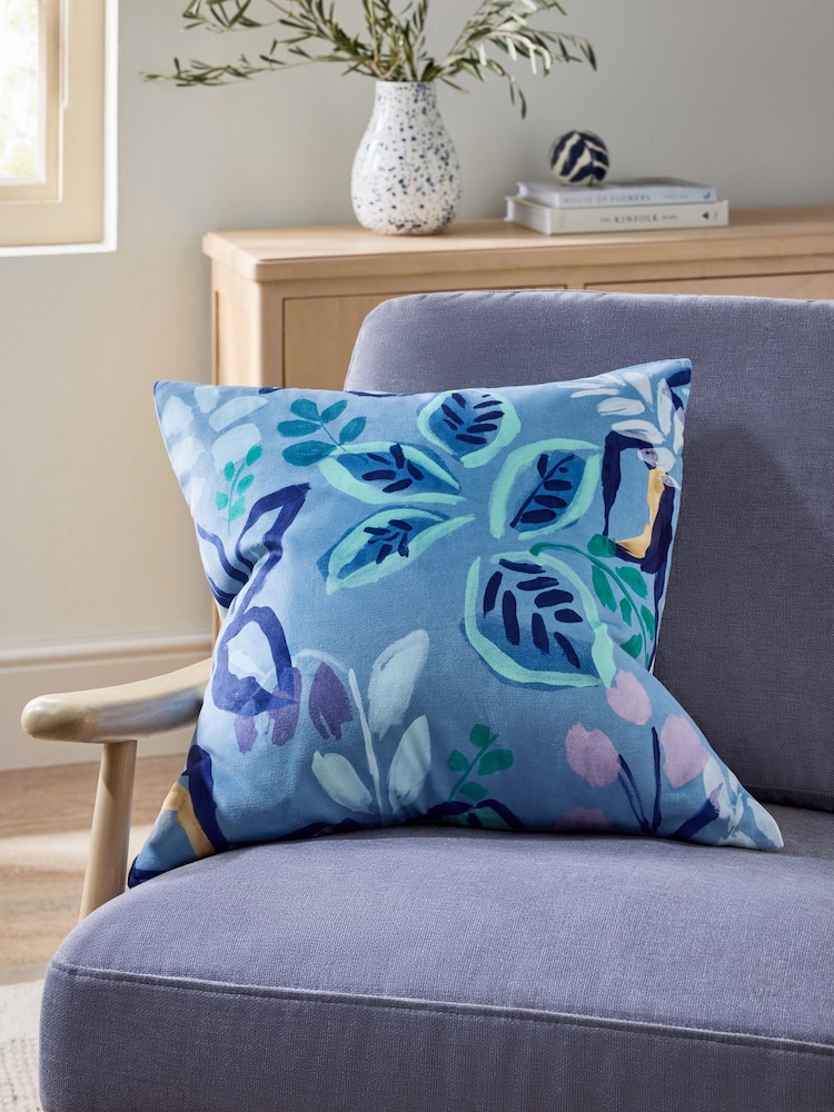 Abstract Floral Printed Cushion - Image 1 of 5