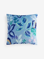 Abstract Floral Printed Cushion - Image 3 of 5