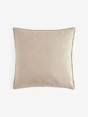 Natural/Blue Honesty Leaf Floral Printed Cushion - Image 4 of 5