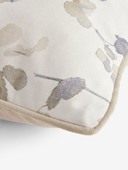 Natural/Blue Honesty Leaf Floral Printed Cushion - Image 5 of 5
