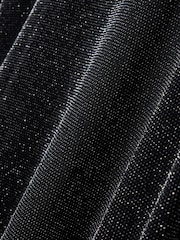Oliver Bonas Black And Silver Sparkly Long Sleeve Top - Image 6 of 8