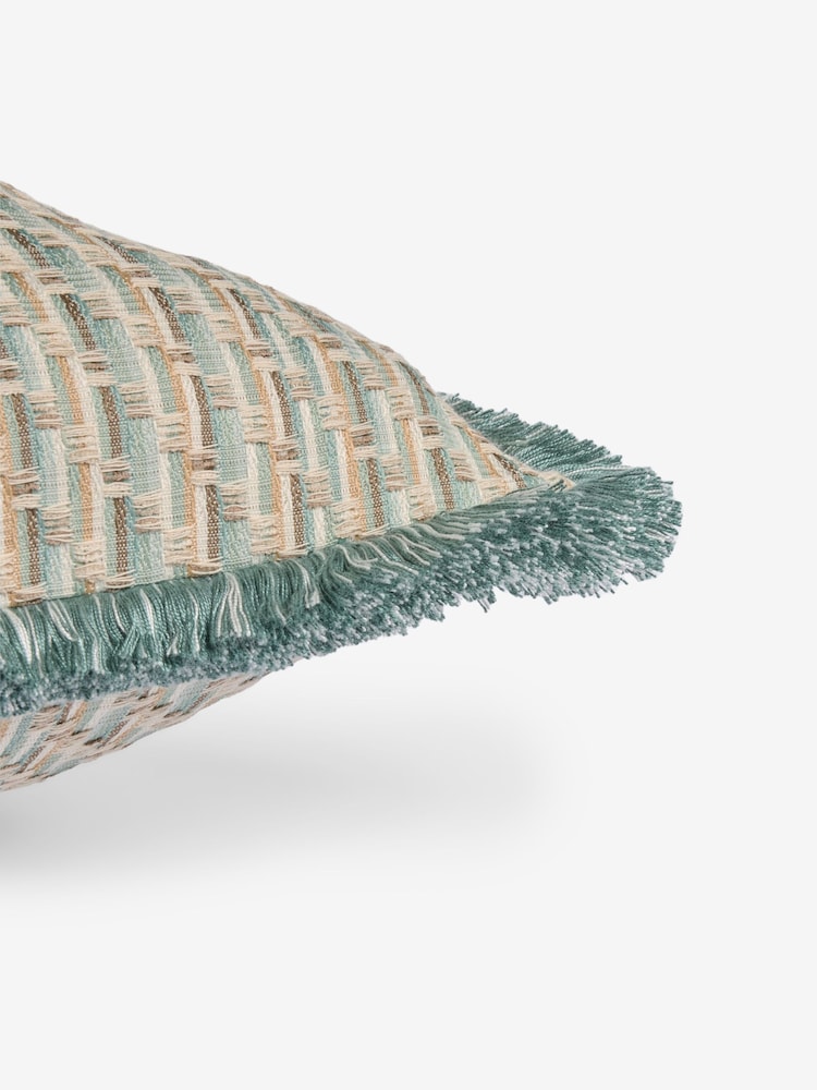 Woven Semi Plain Fringe Cushion - Изображение 5 из 5