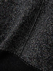 Oliver Bonas Black Sparkly Cropped Knitted Jumper - Image 5 of 6