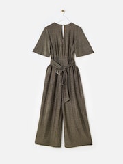 Oliver Bonas Gold Sparkly Wide Leg Jumpsuit - Image 2 of 6