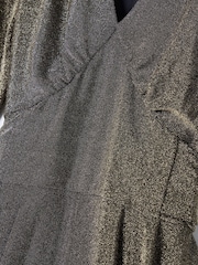 Oliver Bonas Gold Sparkly Wide Leg Jumpsuit - Image 4 of 6