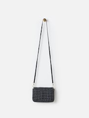 Oliver Bonas Black Lizzie Braided Cross-Body Bag - Image 2 of 6