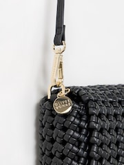 Oliver Bonas Black Lizzie Braided Cross-Body Bag - Image 5 of 6