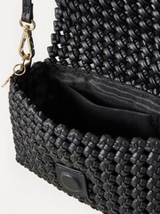 Oliver Bonas Black Lizzie Braided Cross-Body Bag - Image 6 of 6