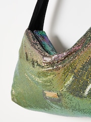 Oliver Bonas Green Metallic Chainmail Tote Bag - Image 3 of 6