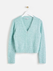 Oliver Bonas – mintfarbene, glitzernde Strickjacke - Bild 1 von 6