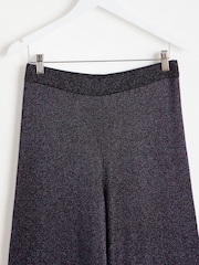 Oliver Bonas Blue Sparkly Wide Leg Trousers - Image 3 of 6