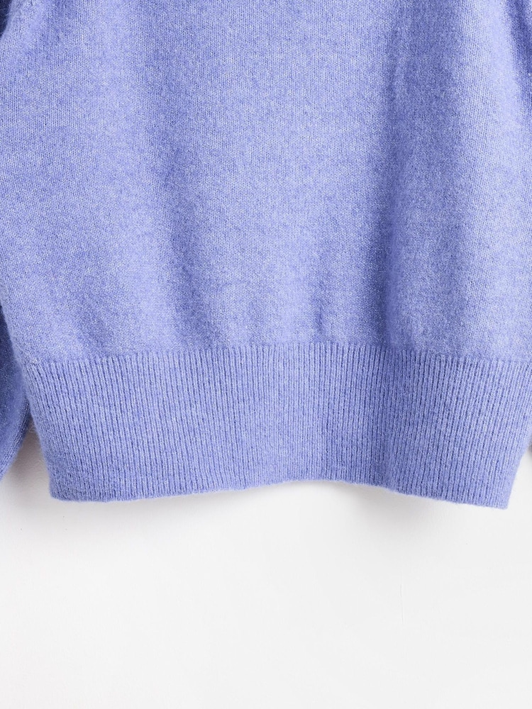 Oliver Bonas Purple Sparkly Bardot Knitted Jumper - Image 5 of 5 Oliver Bonas Purple Sparkly Bardot Knitted Jumper - Image 5 of 5