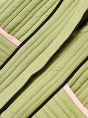 Oliver Bonas Green Linear Quilted Jacket - Image 7 of 9