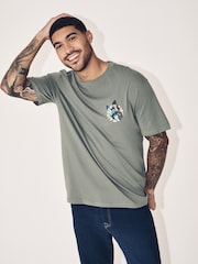 Only & Sons Grey 100% Cotton Graphic Logo T-Shirt - Image 1 of 8