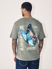 Only & Sons Grey 100% Cotton Graphic Logo T-Shirt - Image 3 of 8