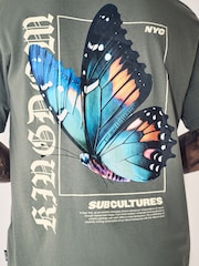 Only & Sons Grey 100% Cotton Graphic Logo T-Shirt - Image 8 of 8