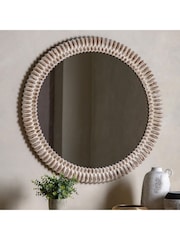 Gallery Home White Lyle Round Mirror - Image 1 of 6