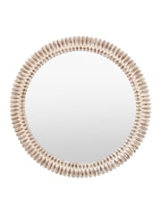 Gallery Home White Lyle Round Mirror - Image 4 of 6
