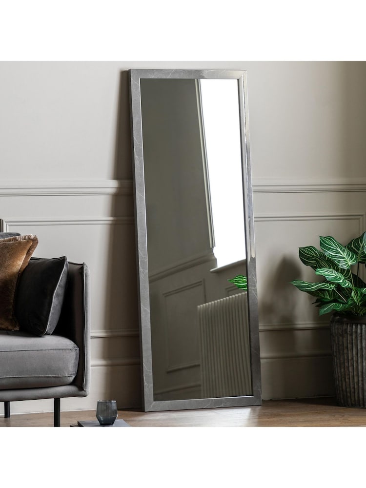 Gallery Home Grey Wesson Tall Marbled Mirror - Image 1 of 6 Gallery Home Grey Wesson Tall Marbled Mirror - Image 1 of 6