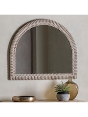Gallery Home White Lyle Arch Overmantle Mirror - Image 8 of 9