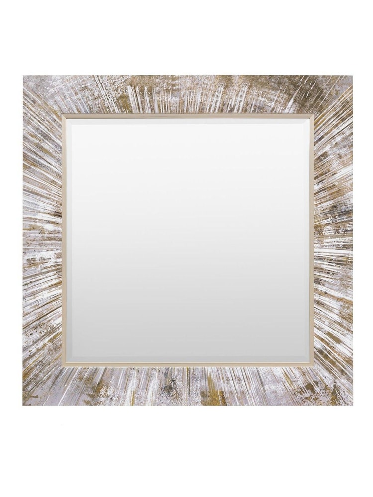 Gallery Home Silver Merrick Square Mirror - Image 1 of 4
