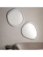 Gallery Home Cream Brantley Pebble Mirror - Image 1 of 4