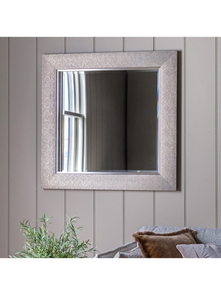 Gallery Home Silver Darwin Square Mirror - Image 1 of 3