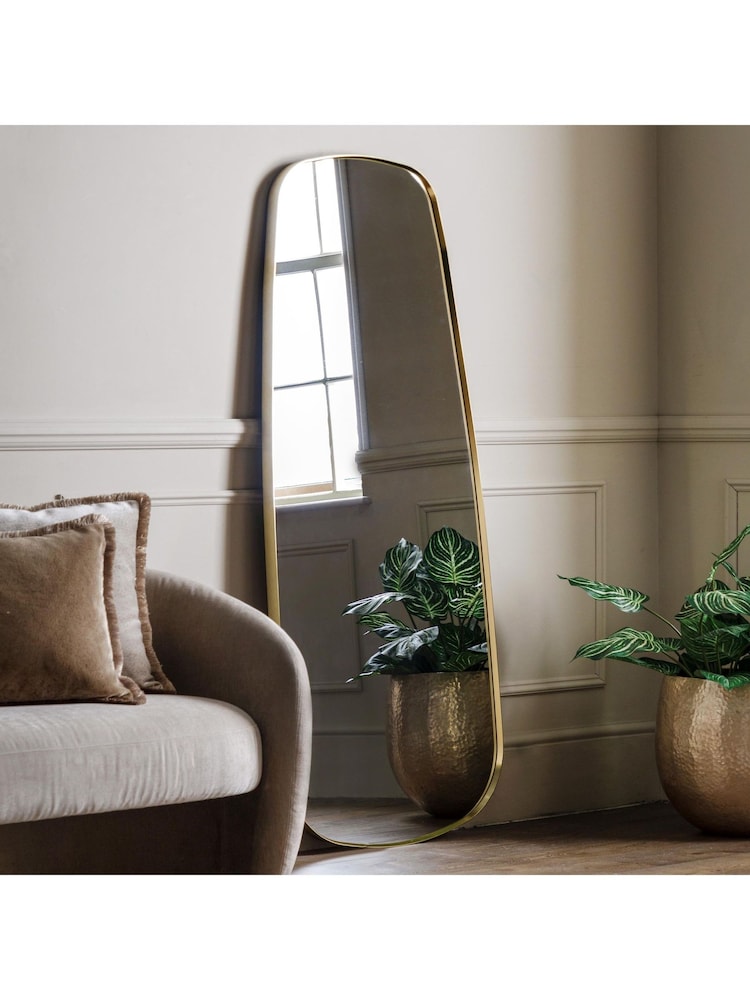 Gallery Home Gold Axel Shaped Leaner Mirror - Image 1 of 3 Gallery Home Gold Axel Shaped Leaner Mirror - Image 1 of 3