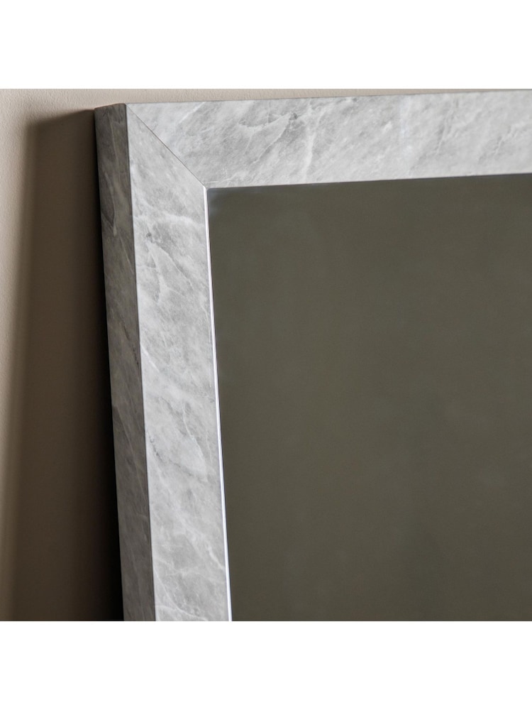 Gallery Home White Wesson Tall Marbled Mirror - Image 2 of 6