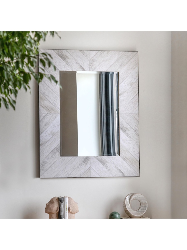 Gallery Home Cream Kole Rectangular Mirror - Image 1 of 7