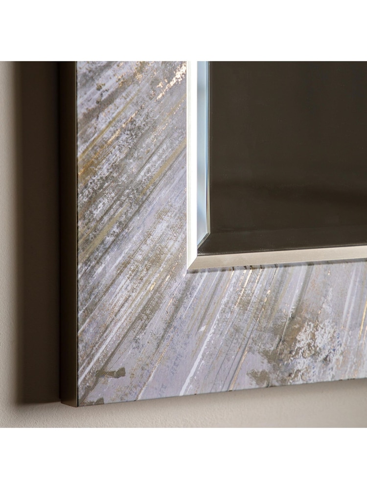 Gallery Home Silver Merrick Rectangle Mirror - Image 2 of 8