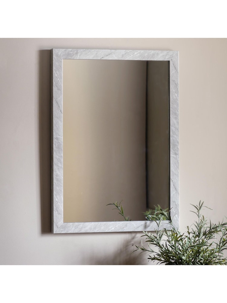 Gallery Home White Wesson Marbled Mirror - Image 1 of 3