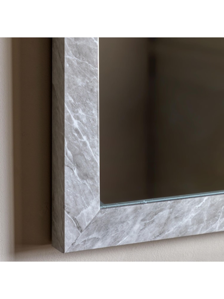 Gallery Home White Wesson Marbled Mirror - Image 2 of 3