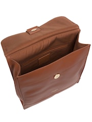 Cultured London Covent Leather Cross Body Brown Bag - Image 3 of 7