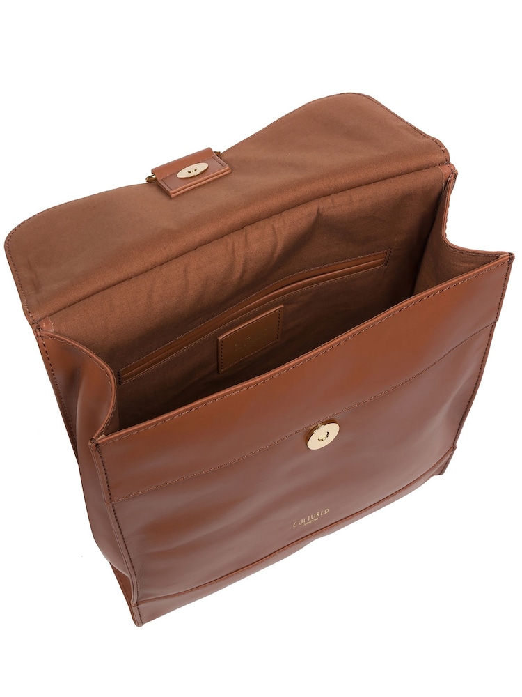 Cultured London Covent Leather Cross Body Brown Bag - Image 3 of 7