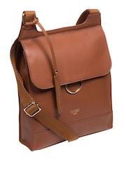 Cultured London Covent Leather Cross Body Brown Bag - Image 4 of 7