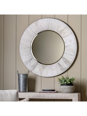 Gallery Home Cream Kole Round Mirror - Image 1 of 3