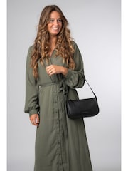 Pure Luxuries London Quinn Leather Grab Black Bag - Image 1 of 5