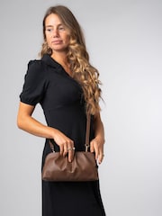 Pure Luxuries London Kimberly Leather Cross Body and Clutch Bag - Image 1 of 7